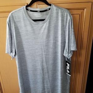 FILA Essentials Men's Grey/Black Heather Shirt, Size XXL